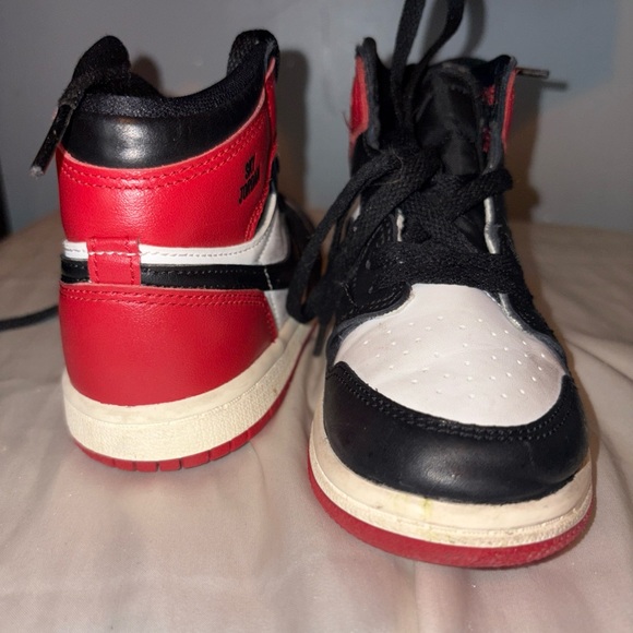 Jordan Other - Kids Red and Black High-Top Retro 1 Jordan Sneakers